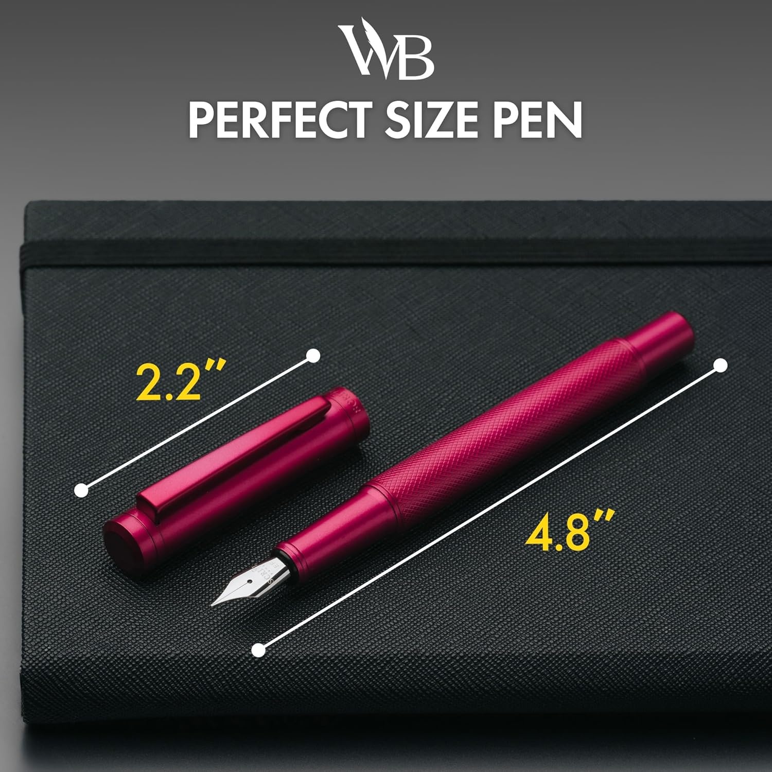 image:imageSCRIVI PENS Luxury Fountain Pen SetRed Fountain Pens for Writing Smooth Extra Fine Nib Includes Refillable Ink Converter 5 Ink Cartridges Black amp Blue Gift Box Elegant CalligraphyRed