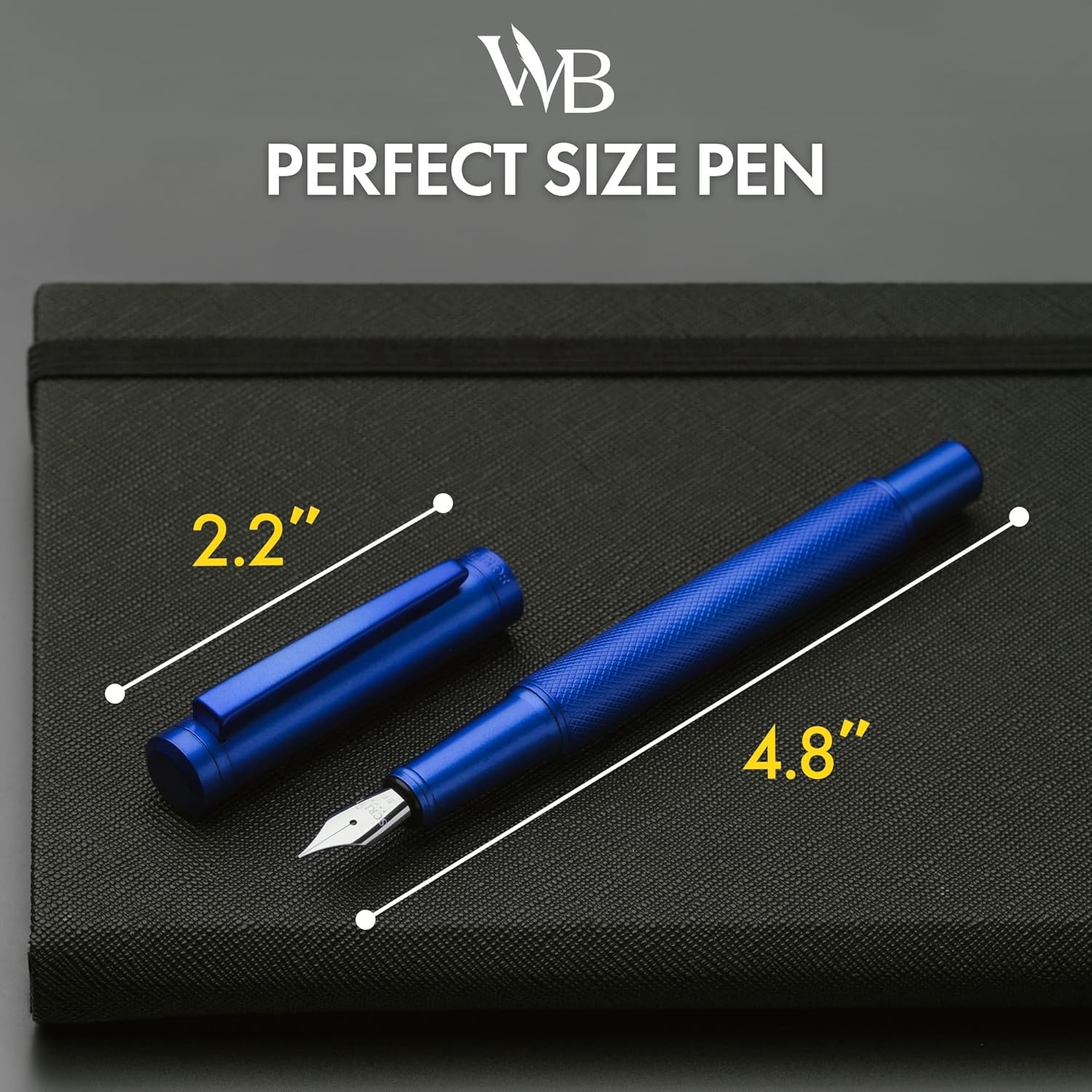 image:imageSCRIVI PENS Luxury Fountain Pen SetRed Fountain Pens for Writing Smooth Extra Fine Nib Includes Refillable Ink Converter 5 Ink Cartridges Black amp Blue Gift Box Elegant CalligraphyBlue