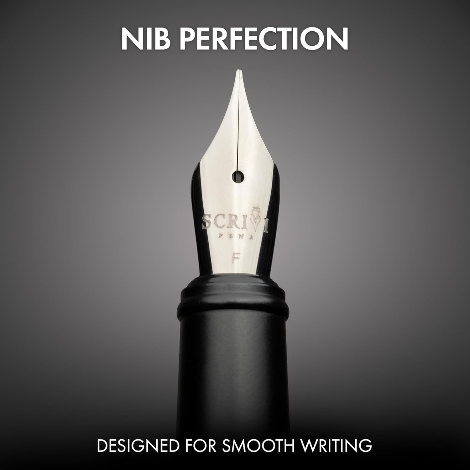 image:imageSCRIVI PENS Luxury Fountain Pen SetRed Fountain Pens for Writing Smooth Extra Fine Nib Includes Refillable Ink Converter 5 Ink Cartridges Black amp Blue Gift Box Elegant CalligraphyBlack