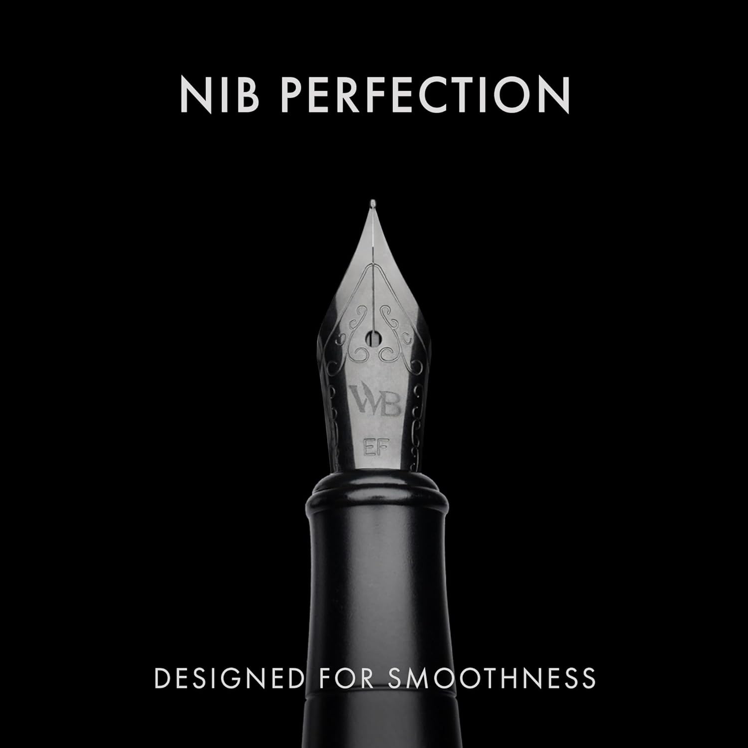 image:imageWordsworth amp Black Fountain Pen Set 18K Gilded Medium Nib Includes 24 Pack Ink Cartridges Ink Refill Converter amp Gift Pouch Gold Finish Calligraphy Imperial Blue Perfect for Men amp WomenAll Black