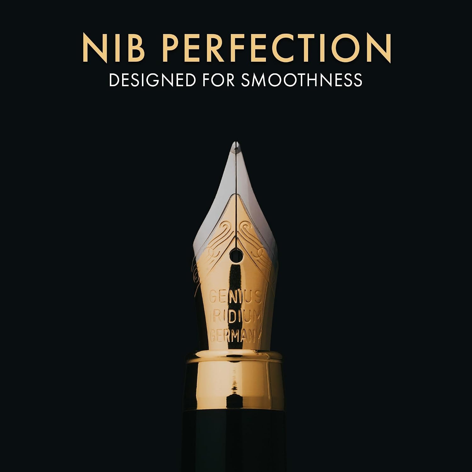 image:imageWordsworth amp Black Fountain Pen Set Rose Wood Luxury Bamboo Wood Medium Nib Includes 50 ml Pen Ink Black 6 Ink Cartridges Refill Converter and Premium Gift Case