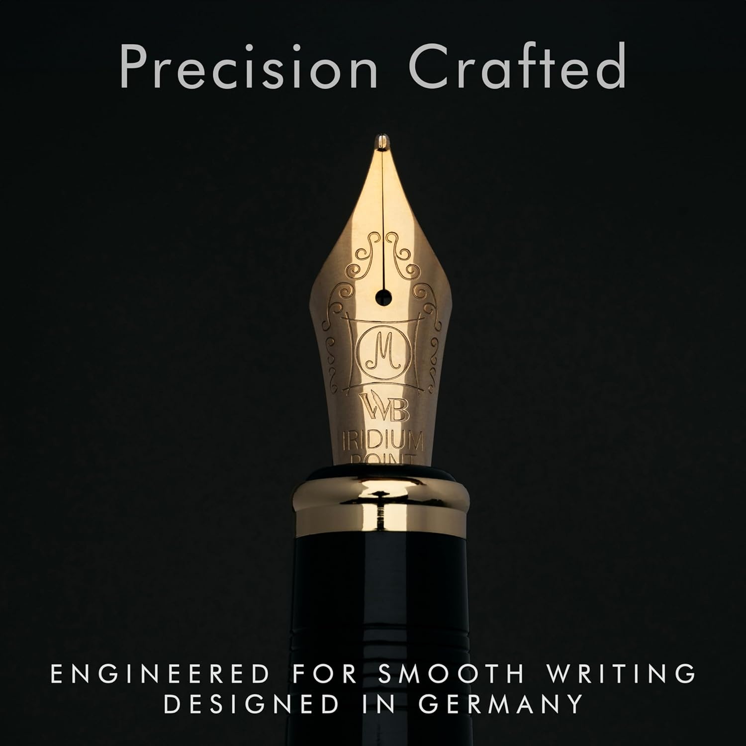 image:imageWordsworth amp Black Majesti Fountain PenBlack Checked Luxury Case Stainless Steel Medium Nib Ink Cartridges Refillable Ink ConverterCalligraphy PenBest Business Gift Set for Men amp WomenBlack Gold