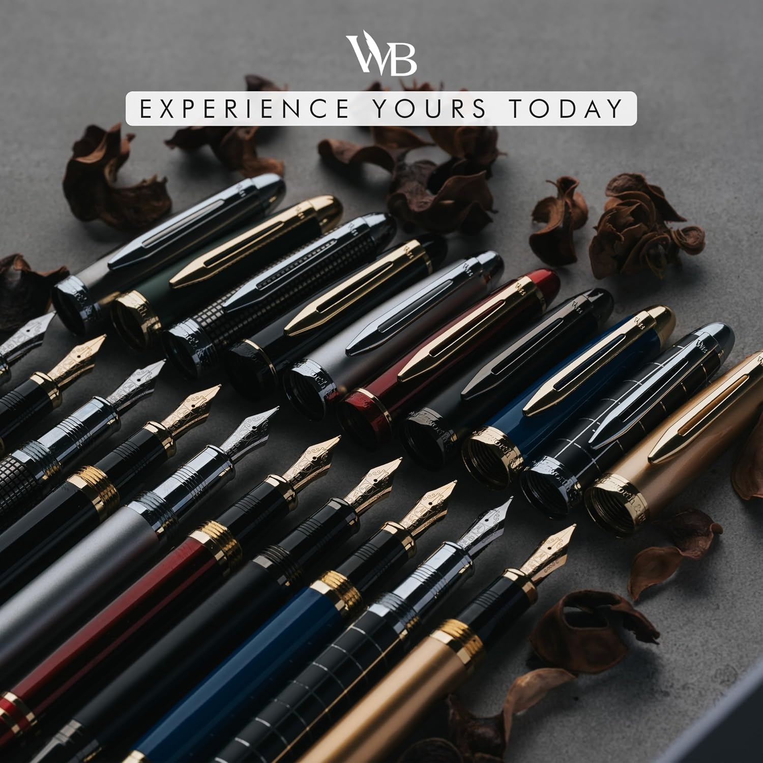 image:imageWordsworth amp Black Majesti Fountain PenBlack Checked Luxury Case Stainless Steel Medium Nib Ink Cartridges Refillable Ink ConverterCalligraphy PenBest Business Gift Set for Men amp WomenBlack Checked