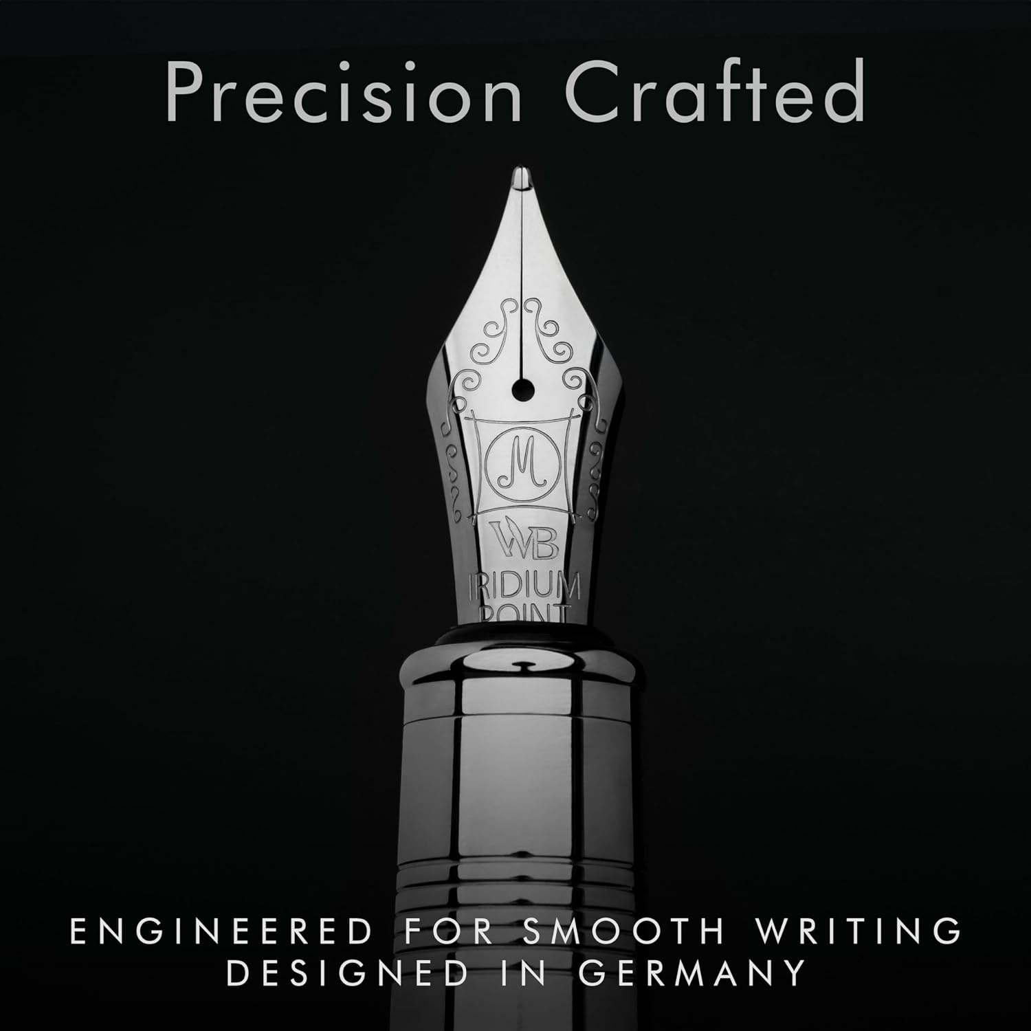 image:imageWordsworth amp Black Majesti Fountain PenBlack Checked Luxury Case Stainless Steel Medium Nib Ink Cartridges Refillable Ink ConverterCalligraphy PenBest Business Gift Set for Men amp WomenChecked Chrome