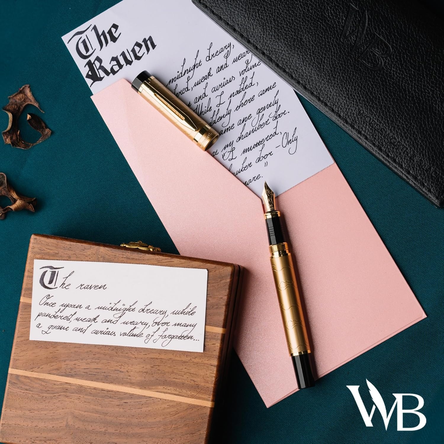 image:imageWordsworth amp Black Primori Fountain Pen Set Red Gold Medium Nib Gift Case 24 Ink Cartridges Refill Converter Manual Journaling Calligraphy Smooth Writing Pens Left and Right HandedStunning Gold