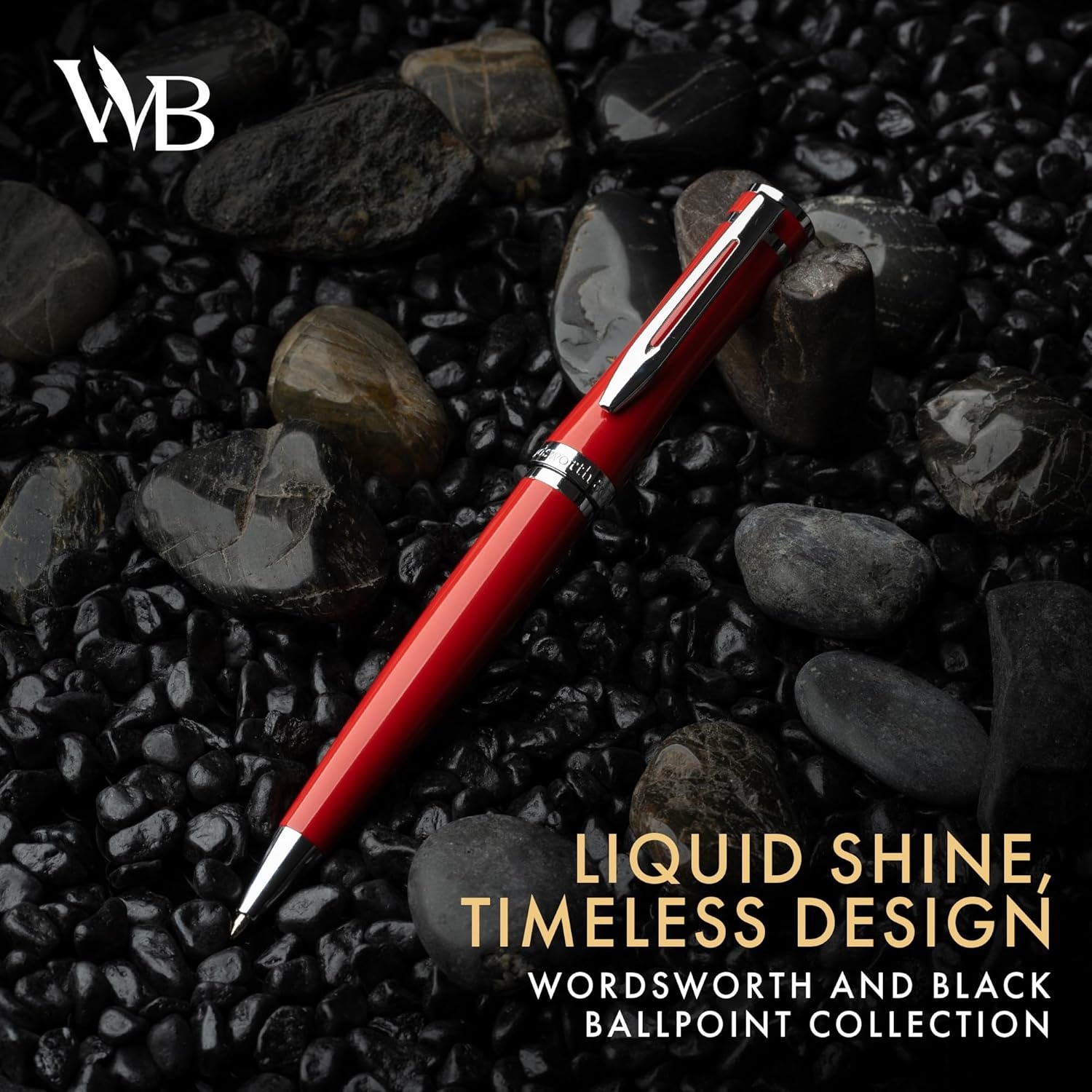 image:imageWordsworth and Black Ballpoint Pen Red Lacquer Stunning Luxury Pen Chrome Finish Ink Refill Best Gift Set for Men amp Women Refillable Elegant Nice Pens Fine Point