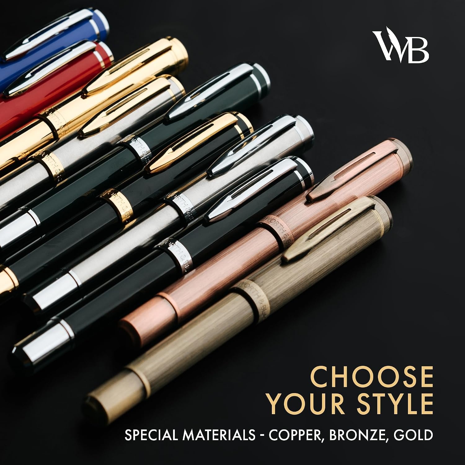 image:imageWordsworth and Black Fountain Pen Mini EDC Luxury Silver Heavy Pocket Pen Gold Finish Medium Nib 6 Ink Cartridges Ink Converter Travel Refillable Writing Pen Gift Set Men amp WomenSilver Chrome