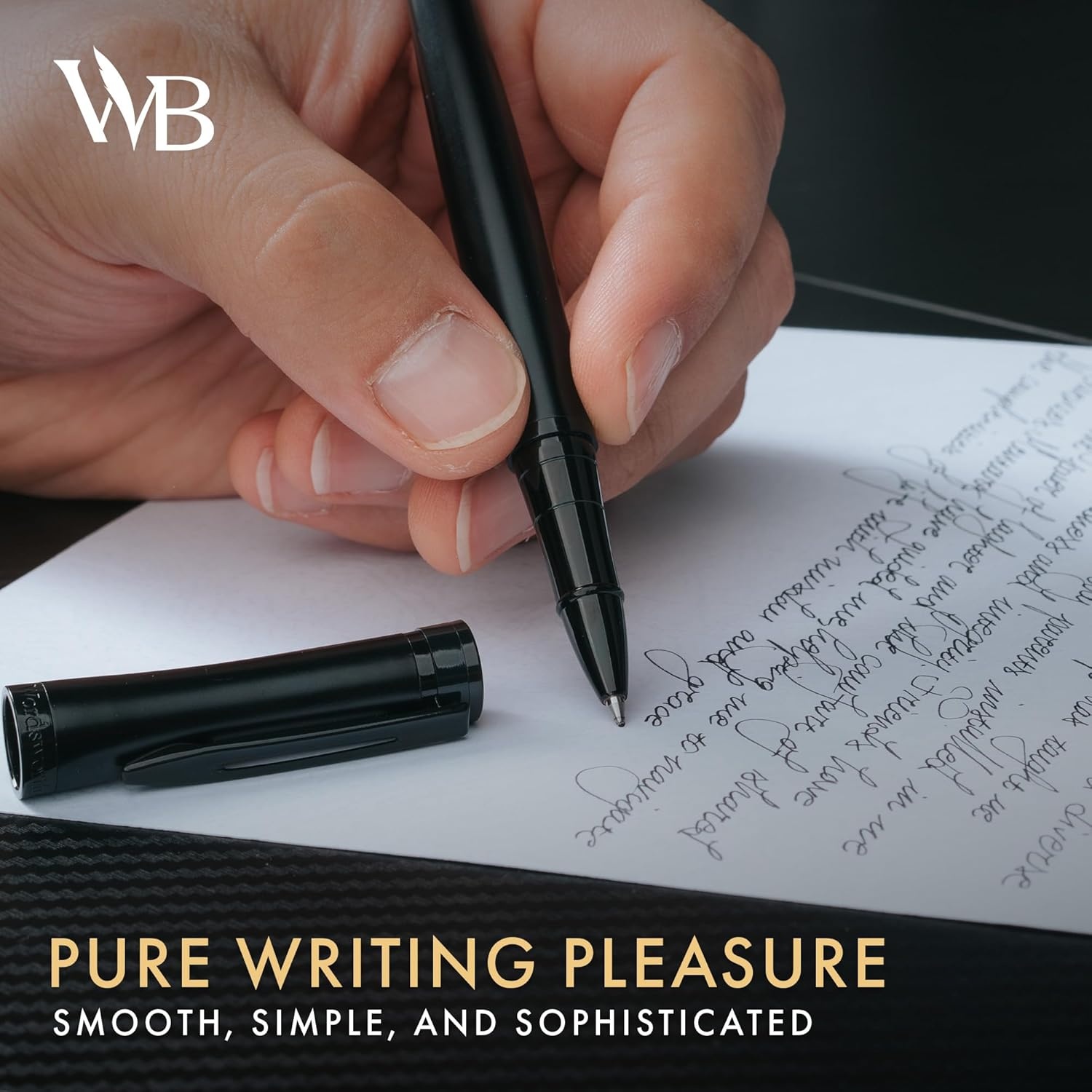 image:imageWordsworth and Black Rollerball Pen Luxury Pen Chrome Finish Red Lacquer Ink Refill Refillable Gift for Men amp Women Professional Writing Nice and Fancy Pens and for WorkBlack Gold