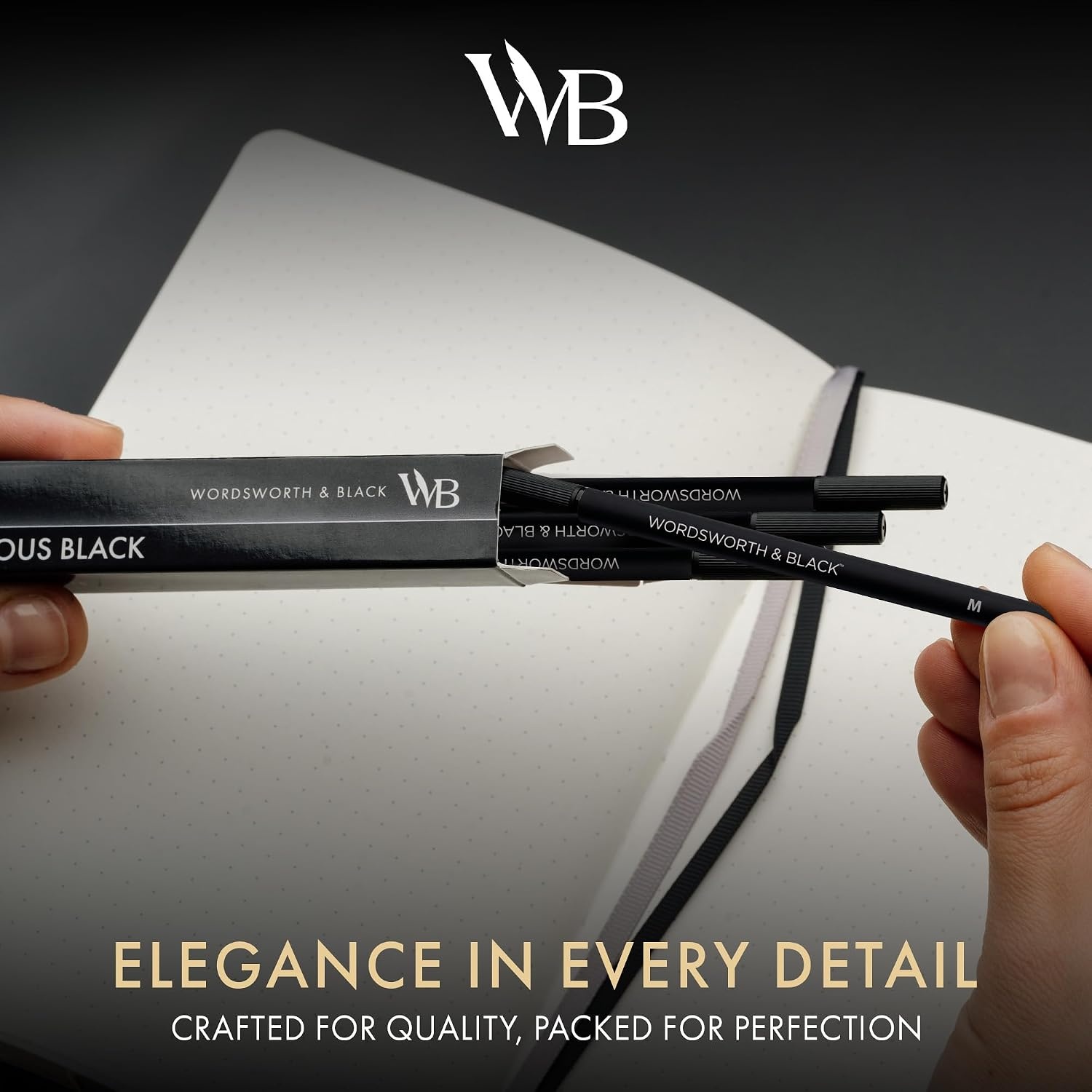 image:imageWordsworth and Black Rollerball Pen Refills Black Set of 4 Replaceable Refills Medium Tip Quick Drying Black Ink Standard Size Rollerball Pens Smooth WritingBlackMedium Nib