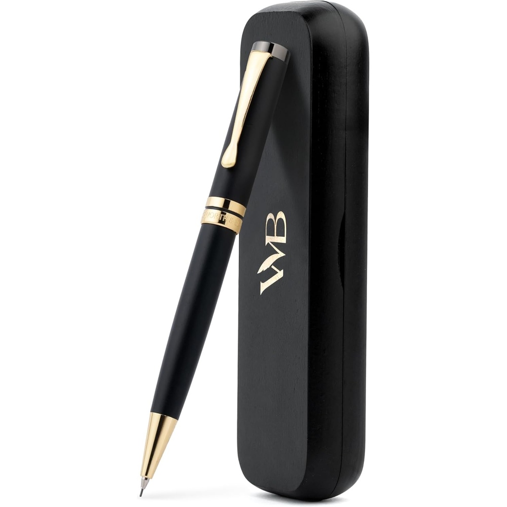 image:imageWordsworth amp Black Luxury Bamboo Mechanical Pencil Set 07mm Precision Twist Advance Writing Drafting amp Sketching for Architects amp Engineers 20 HB Led Pencils 07mm Pack Gift Box RosewoodBlack Wood