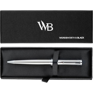 image:imageWordsworth and Black Ballpoint Pen Black Lacquer Stunning Luxury Pen Chrome Finish Ink Refill Best Gift Set for Men amp Women Refillable Elegant Nice Pens Fine PointSilver Chrome