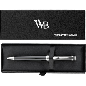 image:imageWordsworth and Black Ballpoint Pen Black Lacquer Stunning Luxury Pen Chrome Finish Ink Refill Best Gift Set for Men amp Women Refillable Elegant Nice Pens Fine PointBlack Chrome