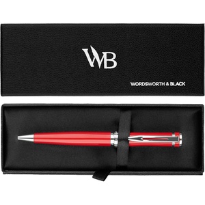 image:imageWordsworth and Black Ballpoint Pen Black Lacquer Stunning Luxury Pen Chrome Finish Ink Refill Best Gift Set for Men amp Women Refillable Elegant Nice Pens Fine PointRed Chrome