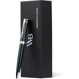 image:imageWordsworth and Black Ballpoint Pen Green Lacquer Stunning Luxury Pen Chrome Finish Ink Refill Best Gift Set for Men amp Women Refillable Elegant Nice Pens Fine Point