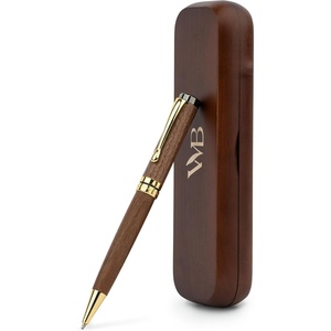 image:imageWordsworth and Black Ballpoint Pen Set  Stunning Luxury Pen Bamboo Violetwood Gold Finish Refillable Best Ball Pen for Men amp Women Black Ink Refill Elegant Point PenBrown Wood
