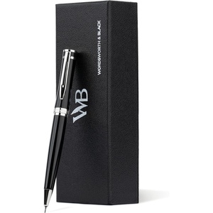 image:imageWordsworth and Black Mechanical Pencil Graphite Lead Stunning Luxury Metal Pencil Black Lacquer 24K Gold Finish 07mm Led Best Gift Set for Men amp Women Professional Executive Office PencilsBlack Chrome