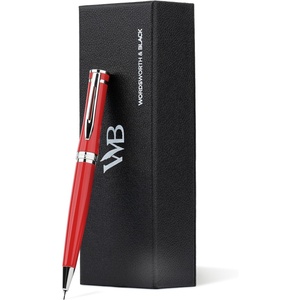 image:imageWordsworth and Black Mechanical Pencil Graphite Lead Stunning Luxury Metal Pencil Black Lacquer 24K Gold Finish 07mm Led Best Gift Set for Men amp Women Professional Executive Office PencilsRed Chrome
