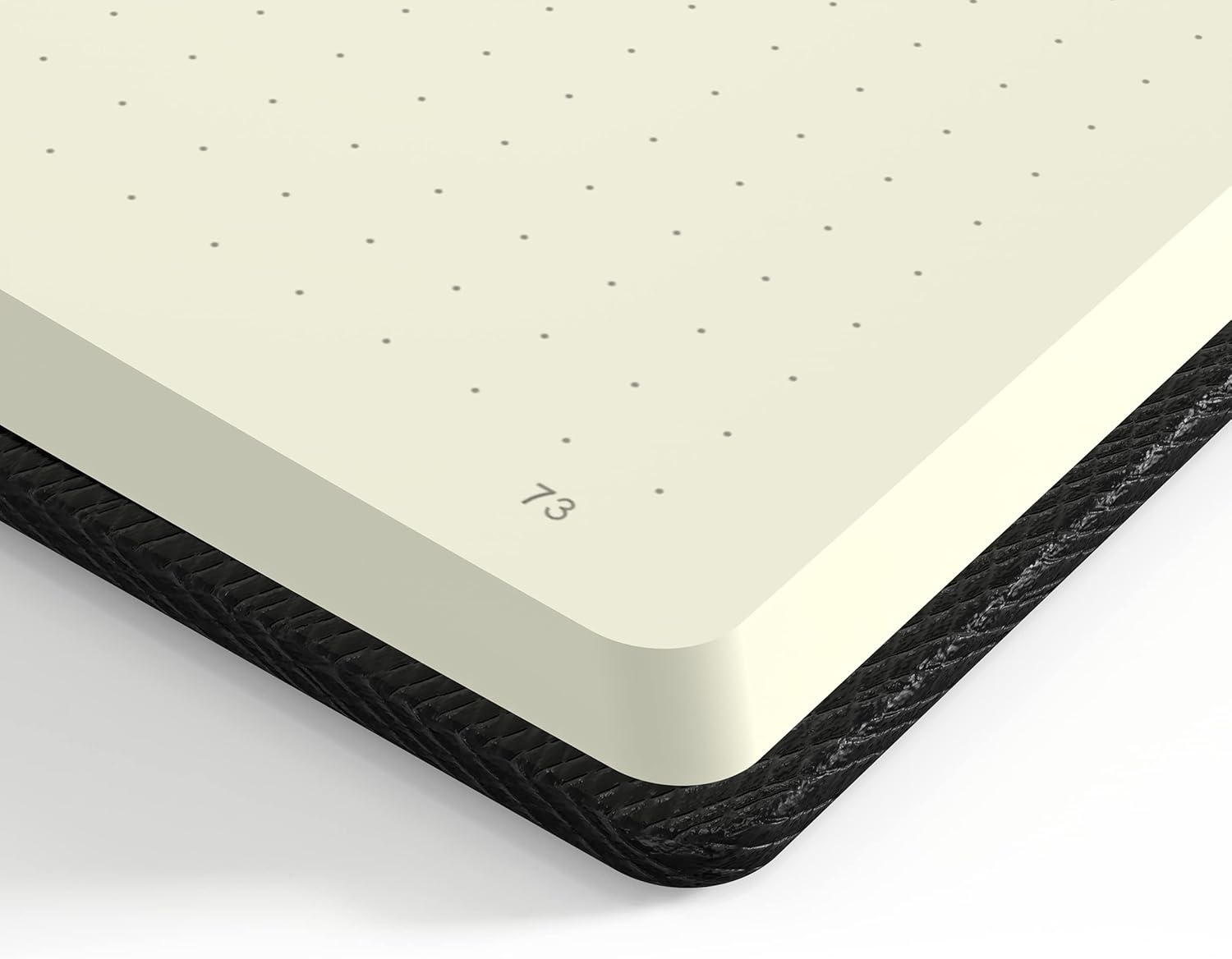 image:imageThin Classic Premium Bullet Grid Journal with Pen Loop A5 58 x 83 Dotted Hard Cover Notebook Lightweight Numbered Pages Dotted Journal Leather Inner Pocket Ivory 120gsm Paper Black