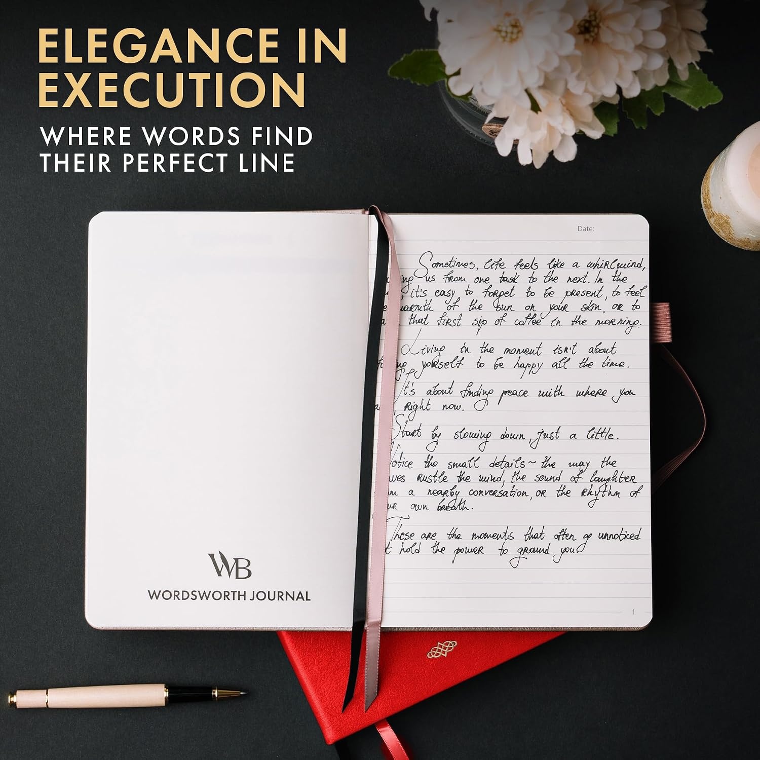 image:imageWordsworth amp Black A5 Lined Journal 216 Lined Pages Hardcover Leather 120 GSM Paper Journaling Notebook for Work amp Sketching Journals for Women Men Gifts Box Included TurquoiseRed
