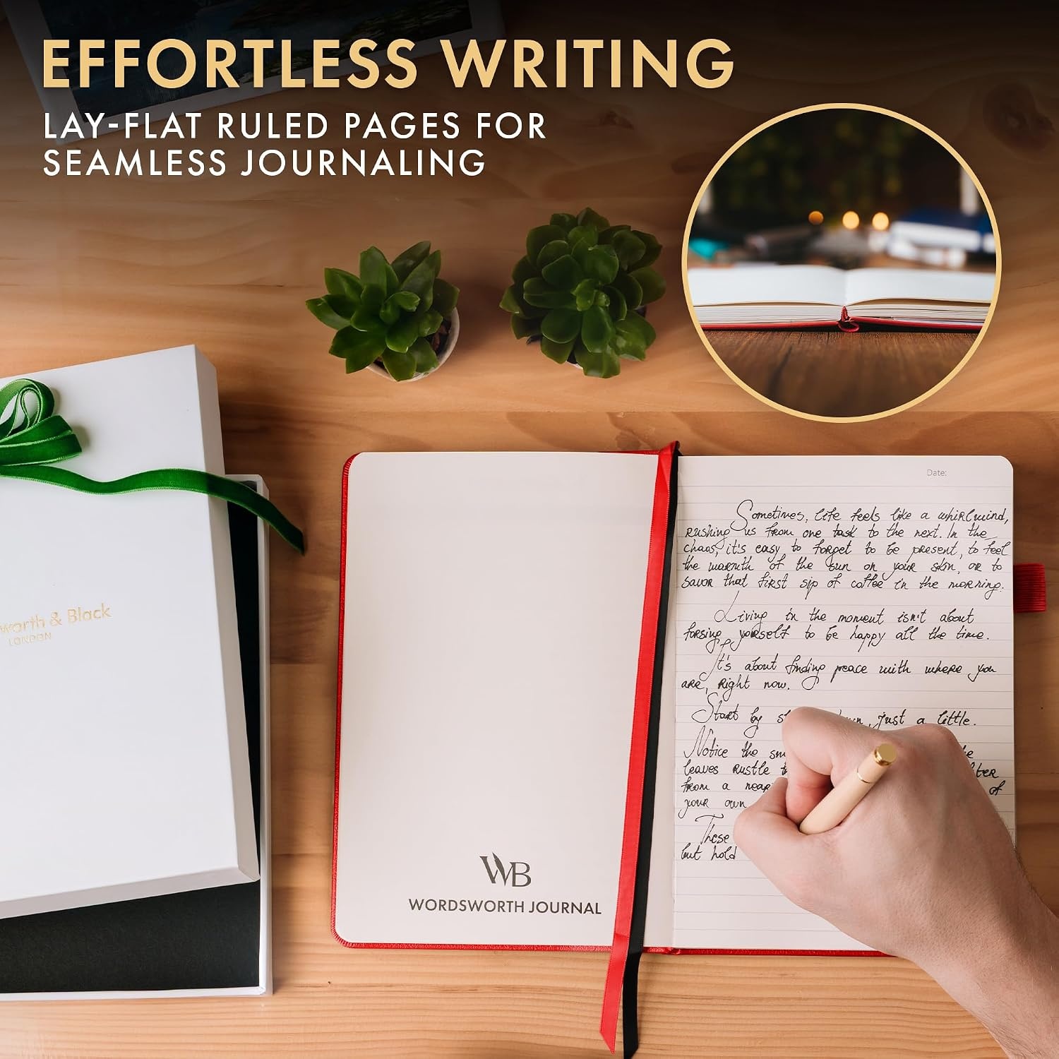 image:imageWordsworth amp Black A5 Lined Journal 216 Lined Pages Hardcover Leather 120 GSM Paper Journaling Notebook for Work amp Sketching Journals for Women Men Gifts Box Included TurquoiseRed