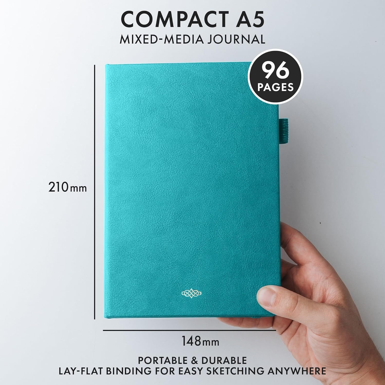 image:imageWordsworth amp Black A5 Mixed Media Journal 96 Mix Pages Hardcover Leather 190 GSM Paper Journaling Notebook for Work amp Sketching Journals for Women Men Gifts Box Included Rose GoldTurquoise
