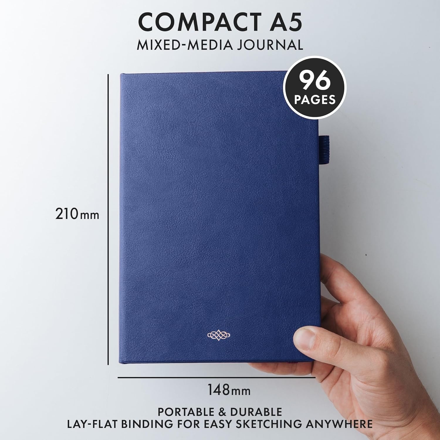 image:imageWordsworth amp Black A5 Mixed Media Journal 96 Mix Pages Hardcover Leather 190 GSM Paper Journaling Notebook for Work amp Sketching Journals for Women Men Gifts Box Included Rose GoldBlue