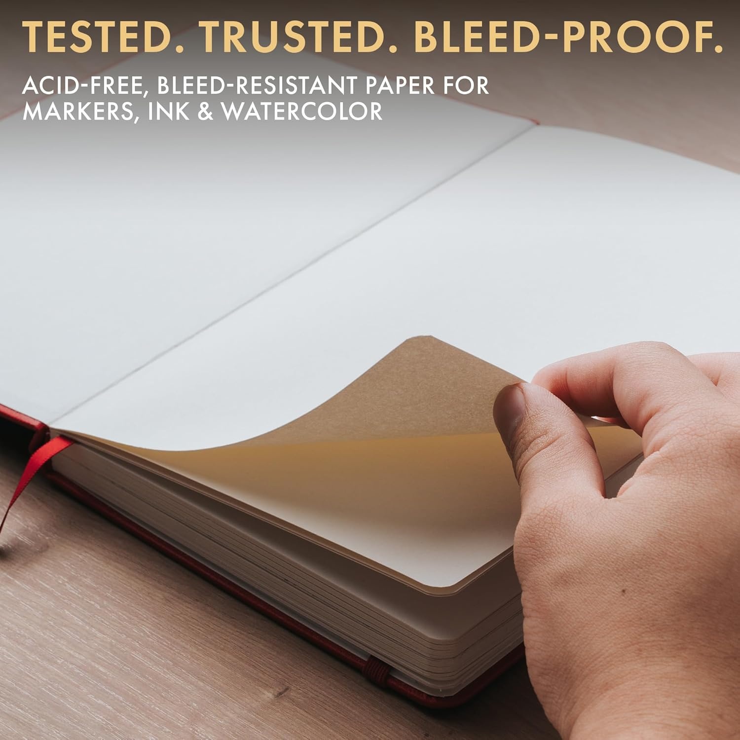image:imageWordsworth amp Black A5 Mixed Media Journal 96 Mix Pages Hardcover Leather 190 GSM Paper Journaling Notebook for Work amp Sketching Journals for Women Men Gifts Box Included Rose GoldRed