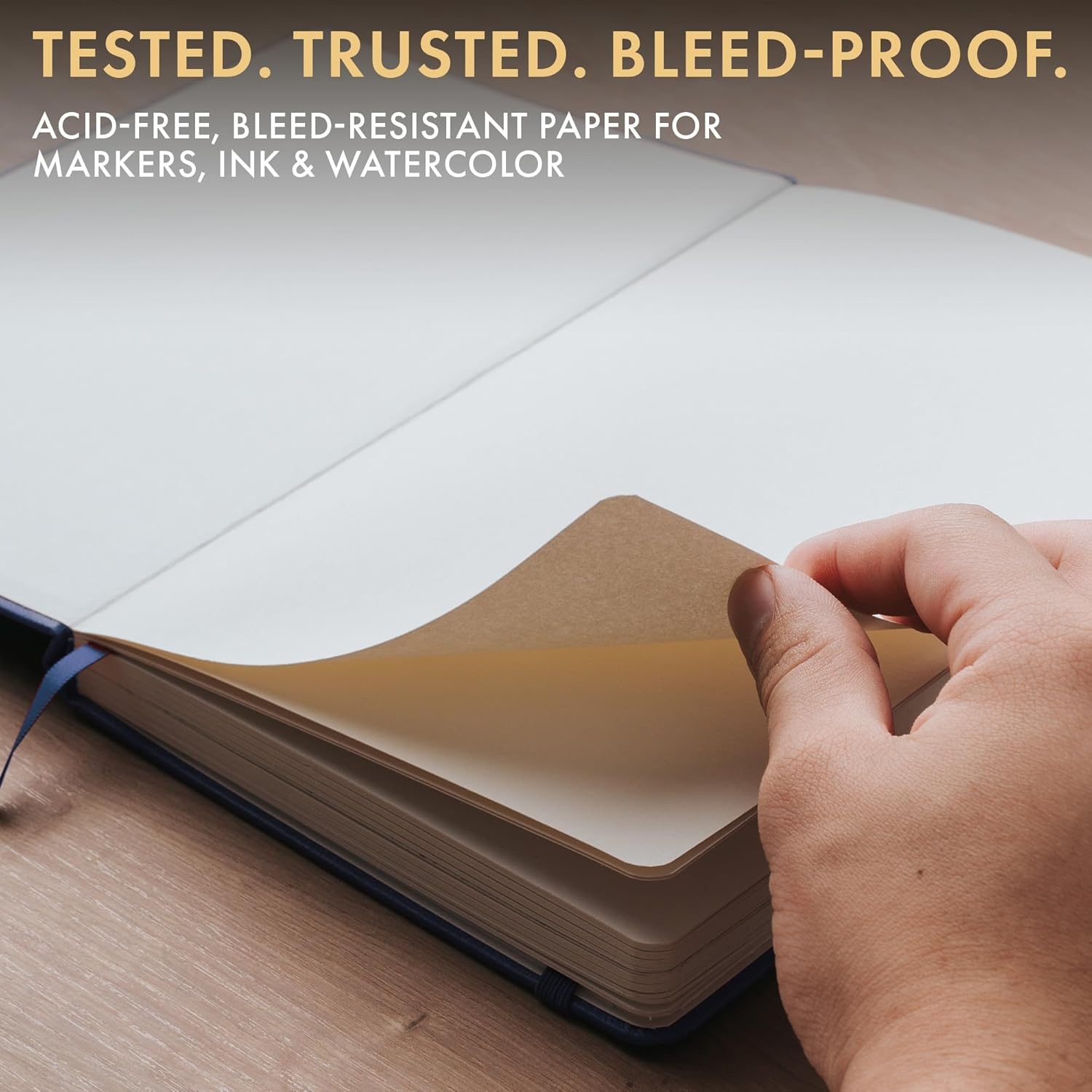image:imageWordsworth amp Black A5 Mixed Media Journal 96 Mix Pages Hardcover Leather 190 GSM Paper Journaling Notebook for Work amp Sketching Journals for Women Men Gifts Box Included Rose GoldBlue