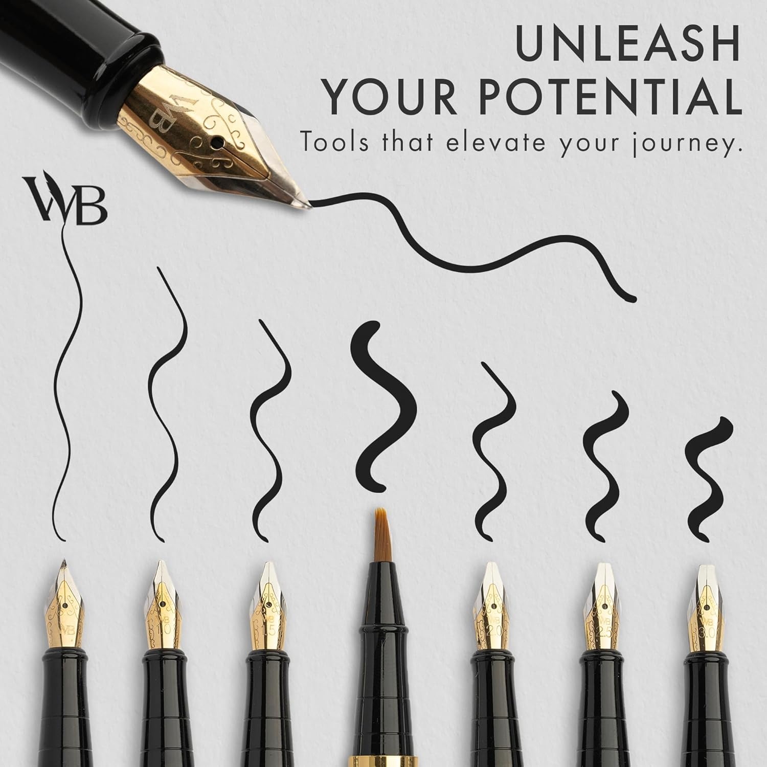 image:imageWordsworth amp Black Calligraphy Pen Gift Set Includes Bottle 6 Cartridges Refill Converter 6 Replacement Nibs Premium Package Journaling Smooth Writing Pens Red ChromeWhite Rose Gold