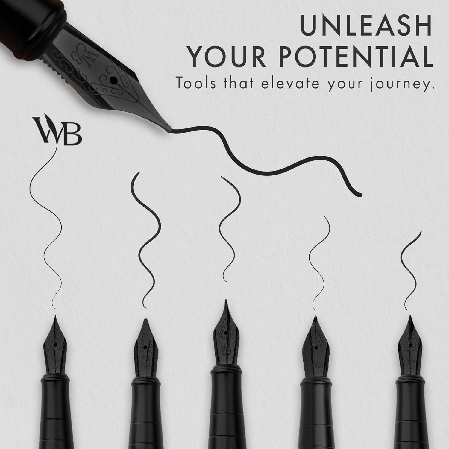 image:imageWordsworth amp Black Fountain Pen Gift Set Includes Bottle 6 Cartridges Refill Converter 4 Replacement Nibs Premium Package Journaling Calligraphy Smooth Writing Pens Red ChromeAll Black