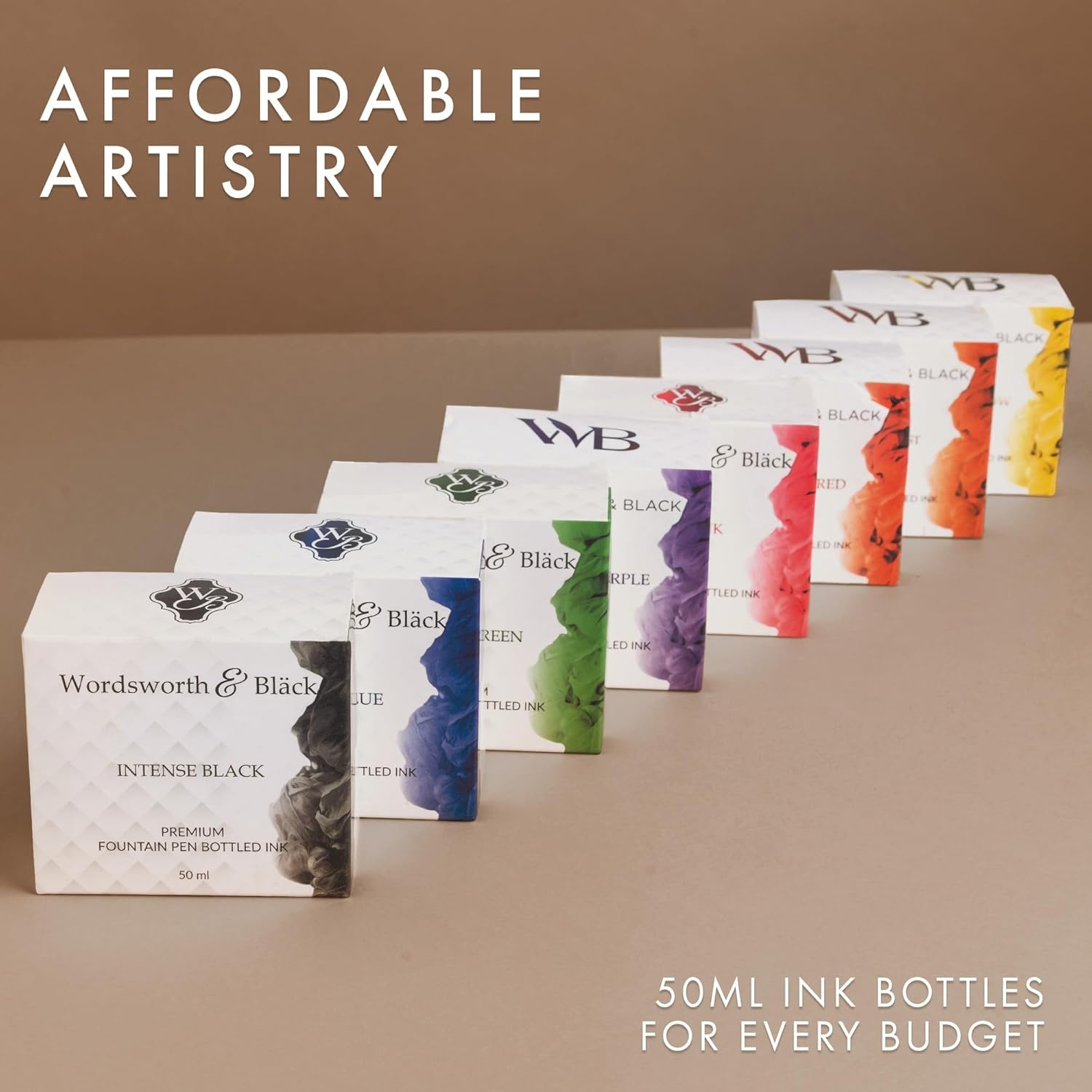 image:imageWordsworth and Black Fountain Pen Ink Bottle 50 ml Premium Luxury Edition Racing Green Fountain Pens Bottled Ink Classic Designed Bottle Smooth Flow 50 mlRoyal Blue