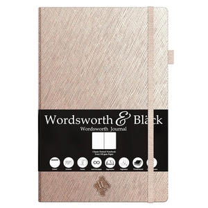 image:imageThin Classic Premium Bullet Grid Journal with Pen Loop  A5 58 x 83 Dotted Hard Cover Notebook  Lightweight Numbered Pages  Dotted Journal  Leather Inner Pocket Ivory 120gsm Paper  Rose Gold