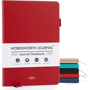 image:imageWordsworth amp Black A5 Lined Journal 216 Lined Pages Hardcover Leather 120 GSM Paper Journaling Notebook for Work amp Sketching Journals for Women Men  Gifts Box Included TurquoiseRed