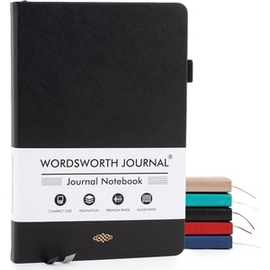 image:imageWordsworth amp Black A5 Lined Journal 216 Lined Pages Hardcover Leather 120 GSM Paper Journaling Notebook for Work amp Sketching Journals for Women Men  Gifts Box Included TurquoiseBlack