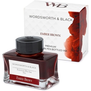 image:imageWordsworth and Black Fountain Pen Ink Bottle 50 ml Premium Luxury Edition Racing Green Fountain Pens Bottled Ink Classic Designed Bottle Smooth Flow 50 mlBrown